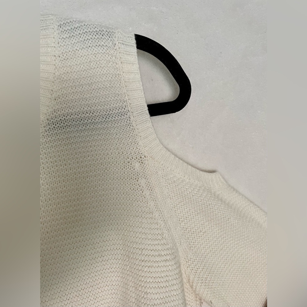 Ivory Open Shoulder Sweater - Picture 2 of 4